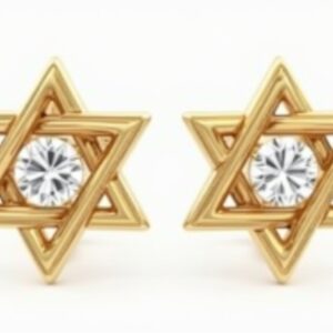 מגן דוד מודרני עם יהלום