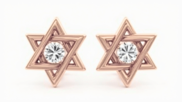 ⁦מגן דוד מודרני עם יהלום⁩ – תמונה ⁦3⁩