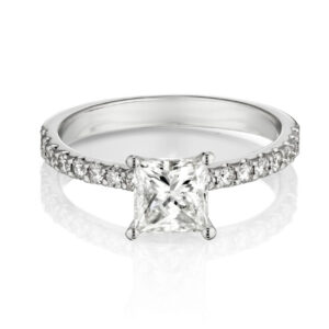 טבעת חיתוך פרנסיס זהב 14K 1 קראט