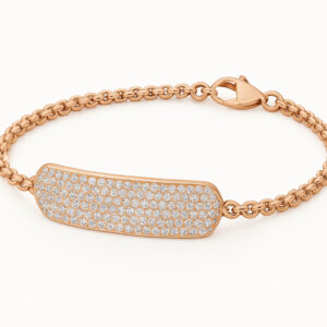 צמיד פלטה רוז גולד  0.55 קראט 14K