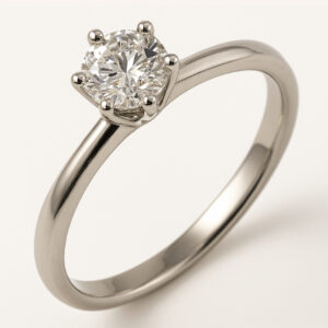 טבעת סוליטר 0.50 קראט 14K יהלום טבעי