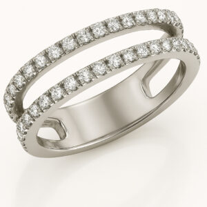 טבעת שתי שורות 1.00 קראט 14K