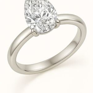 טבעת סוליטר טיפה 1 קראט 14K