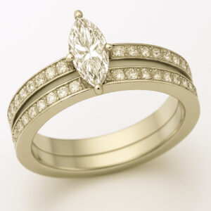 טבעת אירוסין 1 קראט מרקיזה 14K